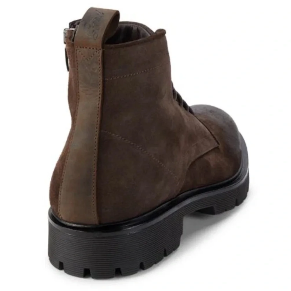 Good Man Brand Men’s Italian Leather‎ Lace/zip Up Modern City Boot Brown Size 10 - Picture 3 of 12